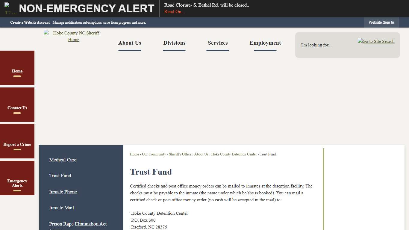 Trust Fund | Hoke County, NC - Official Website